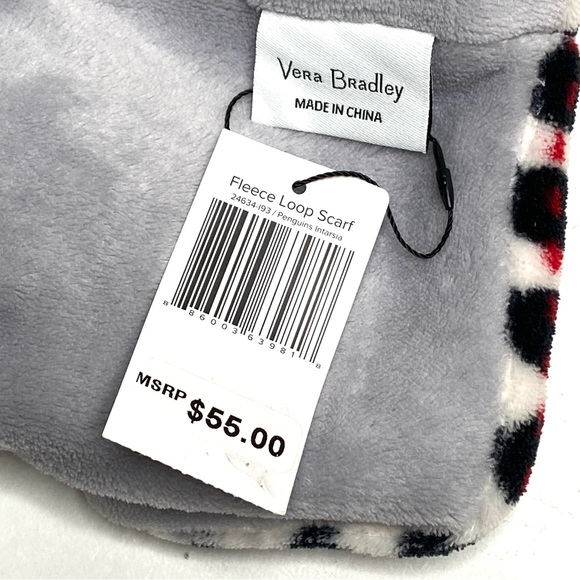 VERA BRADLEY Penguins Intarsia Fleece Loop Scarf - Picture 12 of 13